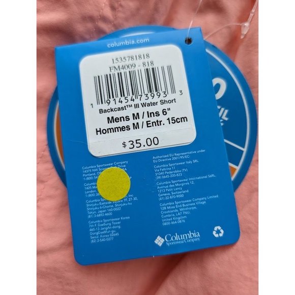 Columbia PFG Men's Backcast III Water Shorts Size Medium FM4009-818 Trunks NEW - Picture 3 of 7